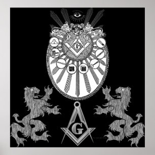 Working Tools and Lions Poster