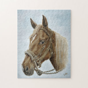 Working Western Horse Jigsaw Puzzle