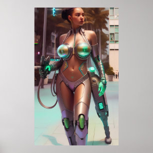 Working with Her Training Leg Poster