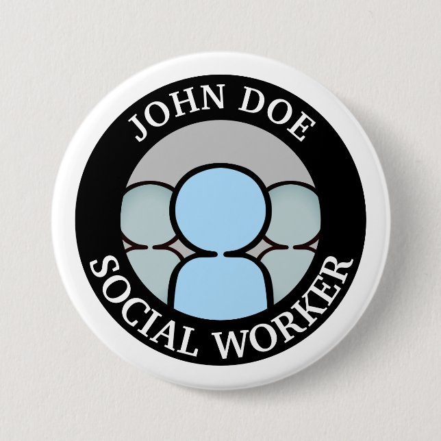 Working with people 3 inch round button (Front)