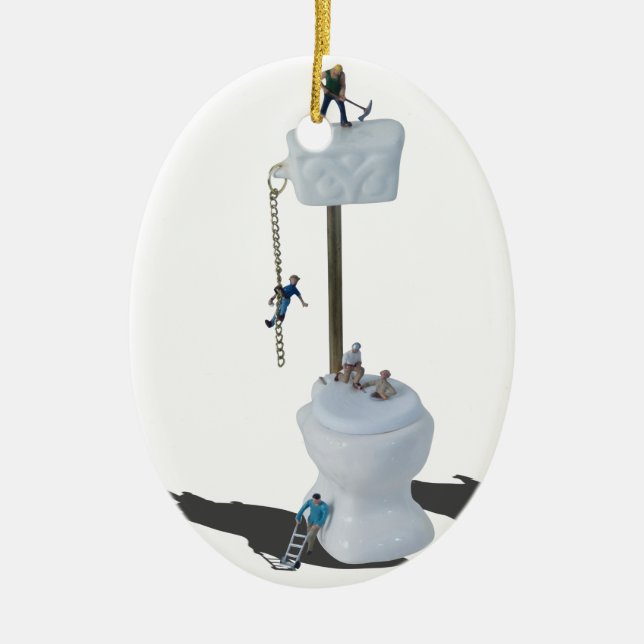 WorkingOnPlumbingIssues052714.png Ceramic Ornament (Front)