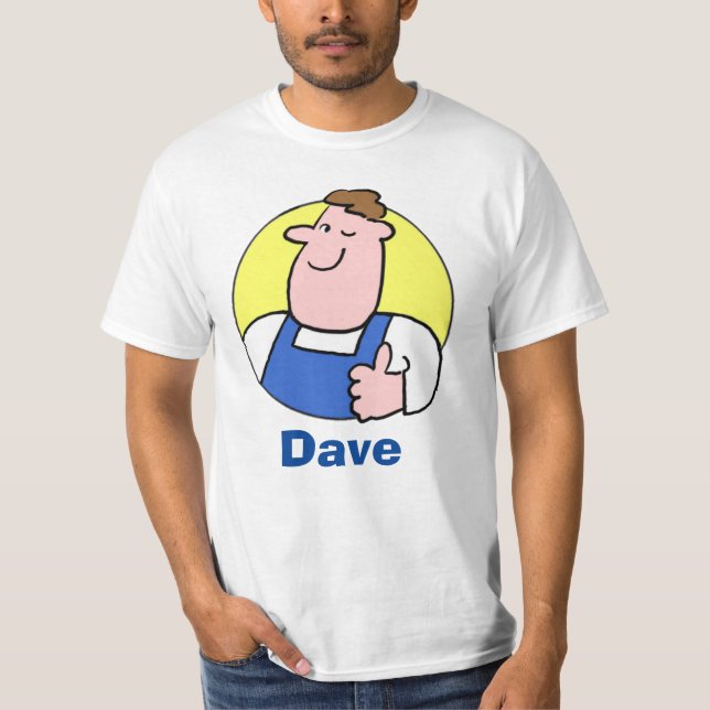 Workman or Handyman Image with Name T-Shirt (Front)