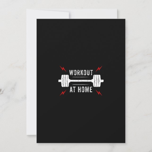 workout  at home invitation (Front)