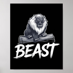 Workout Beast Gym Bodybuilding Training Fitness Me Poster