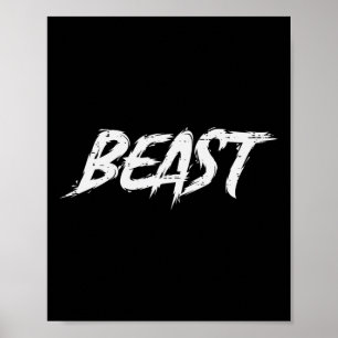 Workout Beast Gym Bodybuilding Training Fitness Me Poster