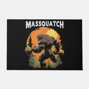 Workout Bigfoot Massquatch Funny Doormat