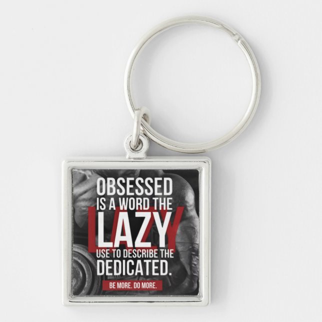 Workout "Body building" Gym Motivational Keychain (Front)