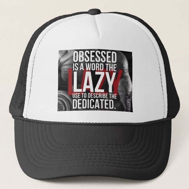 Workout "Body building" Gym Motivational Trucker Hat (Front)
