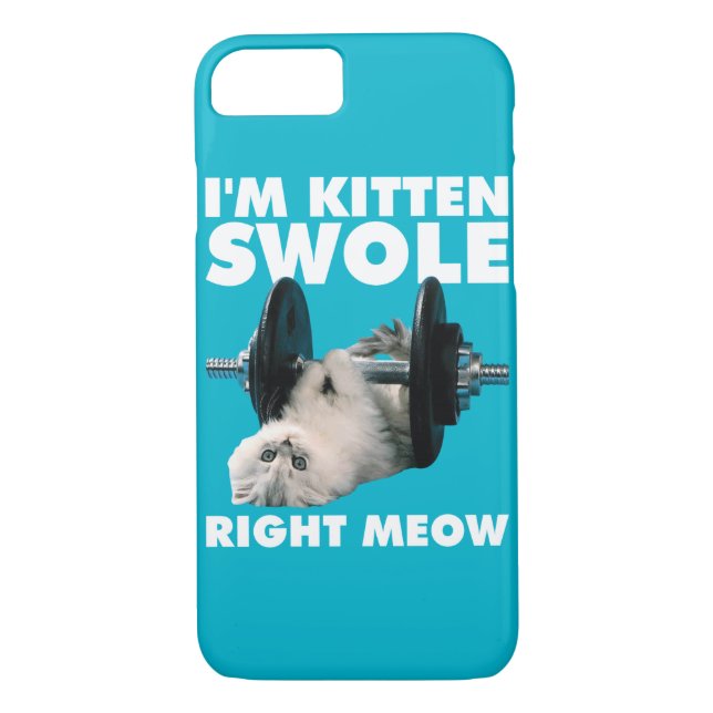 Workout - Cat - I'm Kitten Swole Right Meow Case-Mate iPhone Case (Back)