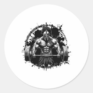 Workout Dream Style Inc Spartan Bodybuilding Gladi Classic Round Sticker