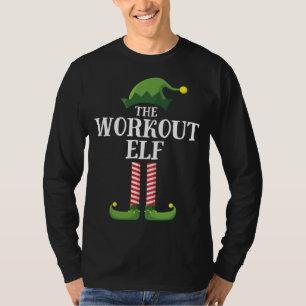 Workout Elf Matching Family Christmas Party Pajama T-Shirt