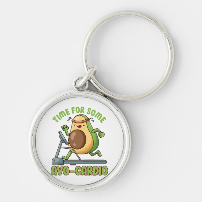 Workout Exercise Funny Humour Sayings Quotes Keychain (Front)