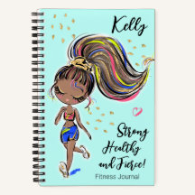 Workout Fitness Journal, Strong Healthy & Fierce  