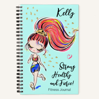 Workout Fitness Journal, Strong Healthy & Fierce   Notebook