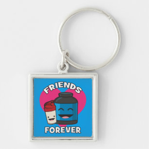 Workout Friends Forever - Cute Kawaii Funny Gym Keychain