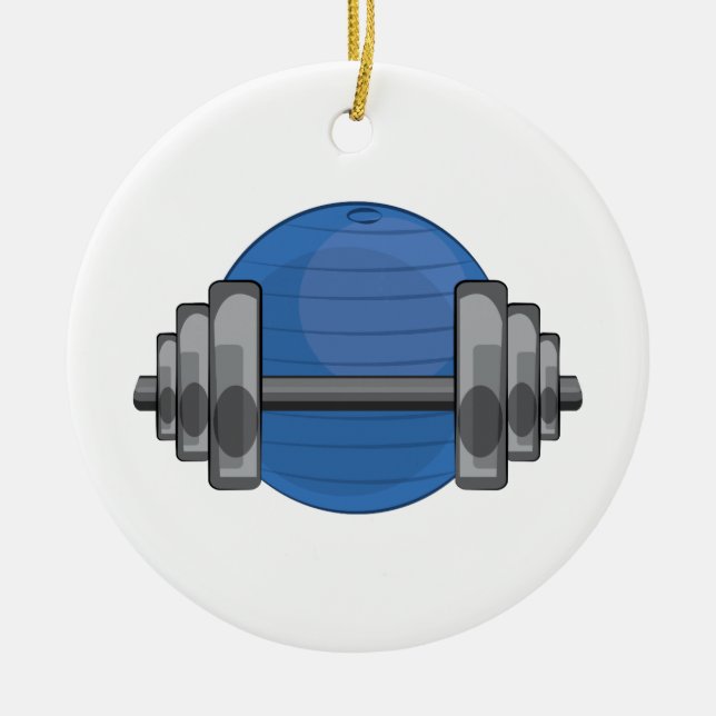 Workout Gear Ceramic Ornament (Front)