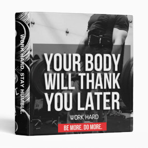 Workout Gym Motivation - Work Hard Binder