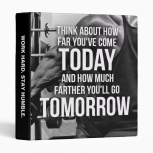 Workout Gym Motivational Words Binder