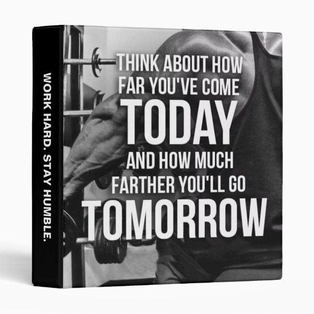 Workout Gym Motivational Words Binder (Front/Spine)