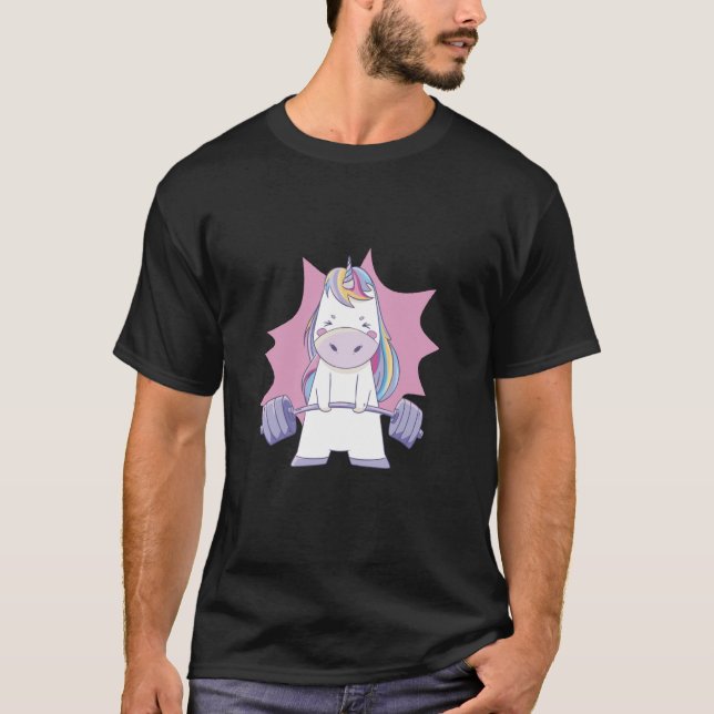 Workout Gym Unicorn T-Shirt (Front)