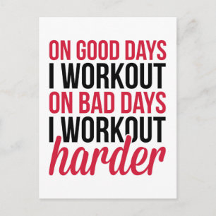 Workout Harder Gym Quote Postcard
