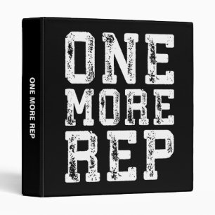 Workout Inspiration - One More Rep - Motivational Binder