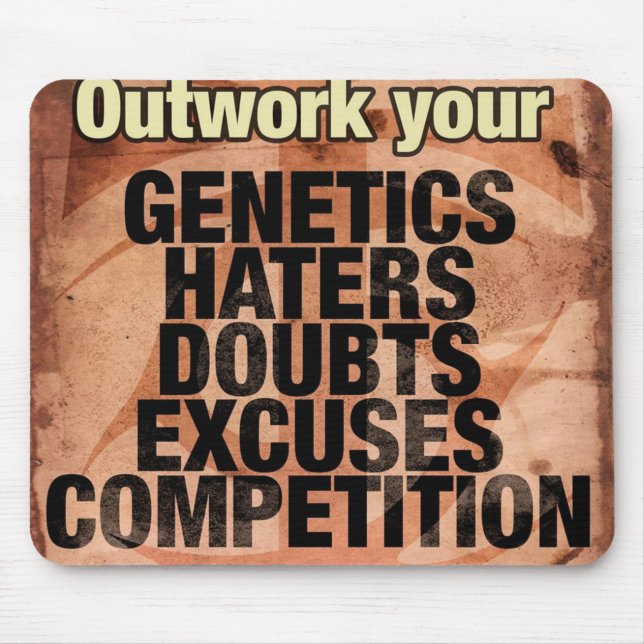 Workout Inspirational Words - Outwork - Motivation Mouse Pad (Front)