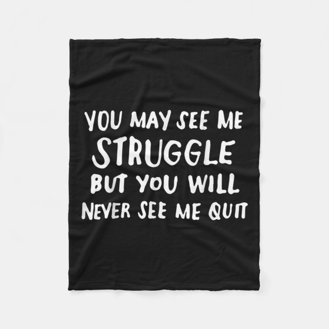 Workout Insration Motivational Saying Men Women  Fleece Blanket (Front)