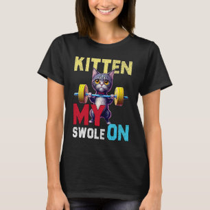 Workout Kitten My Swole On Workout Retro Cat 2 T-Shirt
