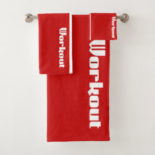 Workout Logo Bath Towel Set