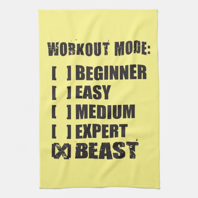 Workout Mode - BEAST Kitchen Towel (Vertical)