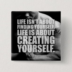 Workout Motivation - Create Yourself 2 Inch Square Button