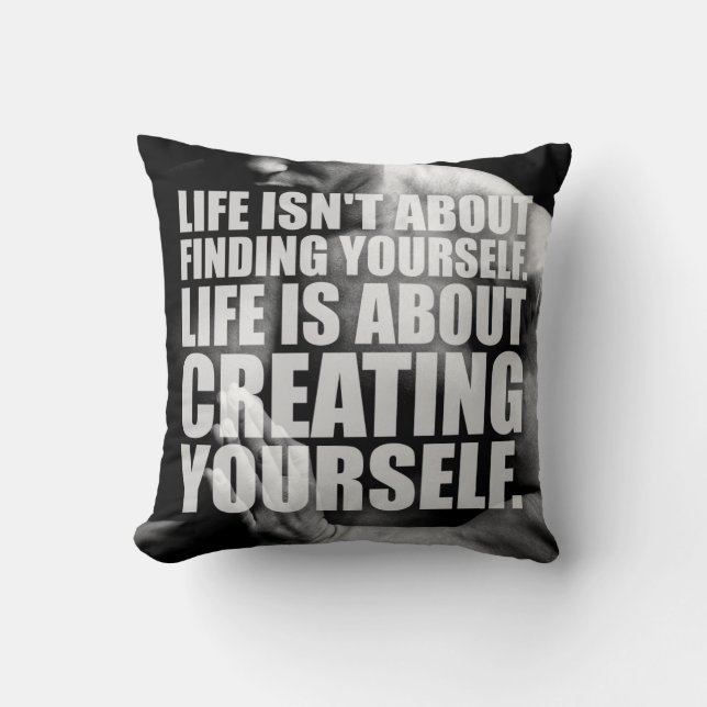 Workout Motivation - Create Yourself Throw Pillow (Front)