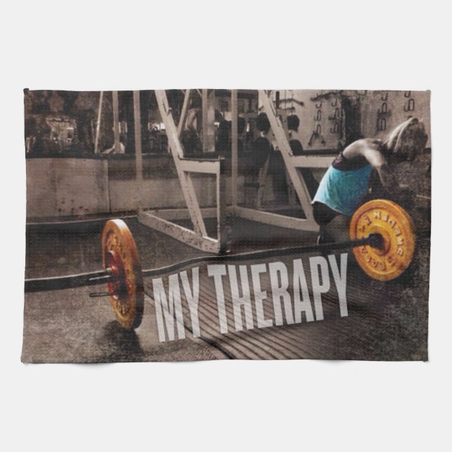 Workout Motivation - My Therapy Kitchen Towel (Horizontal)