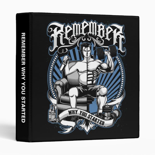Workout Motivation - Remember Why You Started, Gym Binder (Front/Spine)