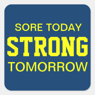 Workout Motivation Square Sticker