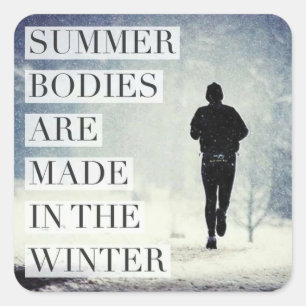 Workout Motivation - Summer Bodies Square Sticker