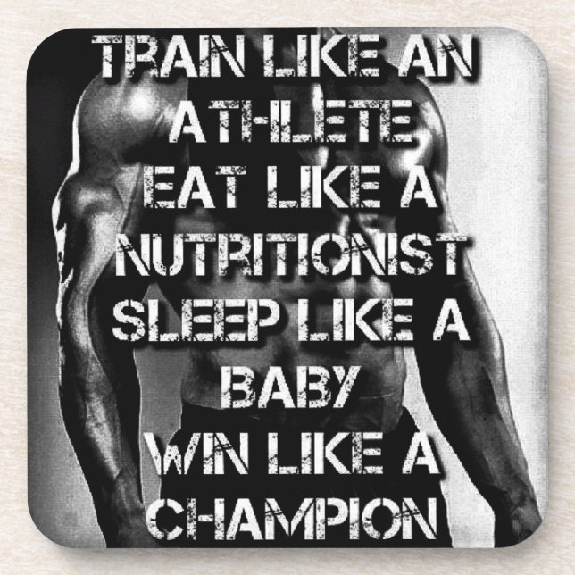 Workout Motivation - Train Like An Athlete Coaster (Front)