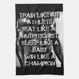 Workout Motivation - Train Like An Athlete Kitchen Towel