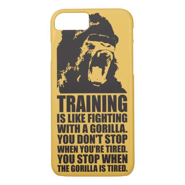 Workout Motivation - Training - Fighting A Gorilla Case-Mate iPhone Case (Back)