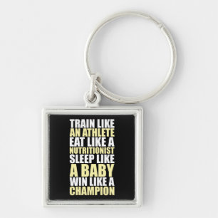 Workout Motivation - Win Like A Champion Keychain