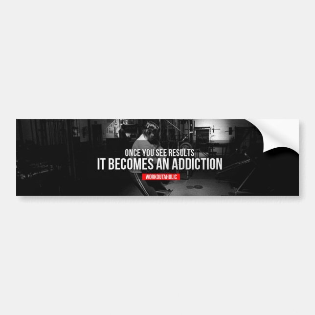 Workout Motivational Bumper Sticker (Front)
