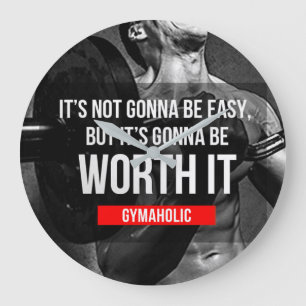 Workout Motivational Large Clock