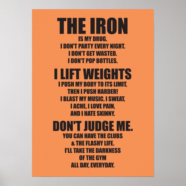 Workout Motivational Poster (Front)