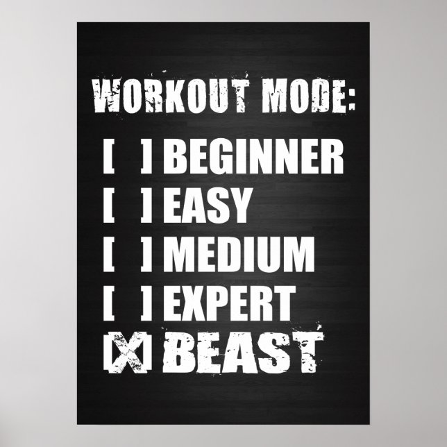 Workout Motivational Poster (Front)