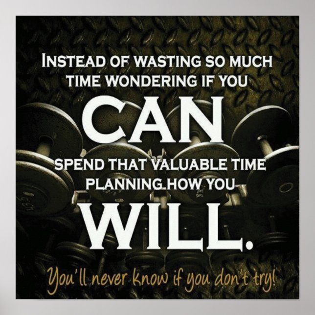 Workout Motivational Poster (Front)