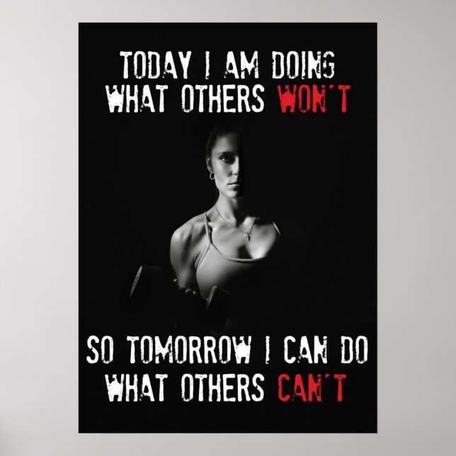 Workout Motivational Poster (Front)