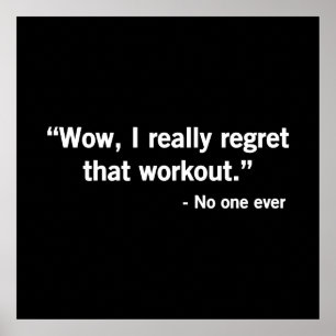 Workout Regret Poster