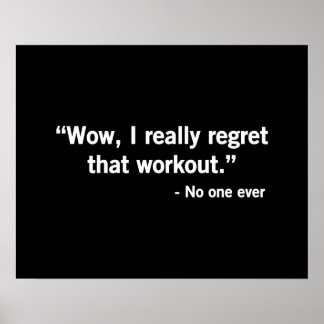 Workout Regret Poster