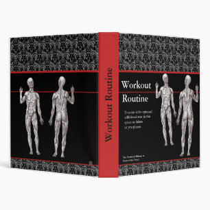 Workout Routine Notebook with Human Musculature Binder
